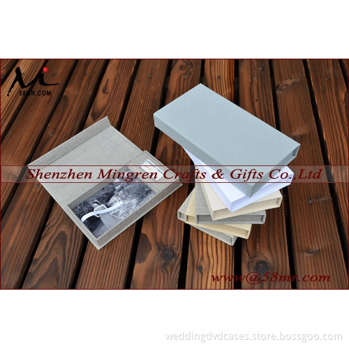 Magnet Fabric Linen Photography box for 4x6 proofs and USB Box